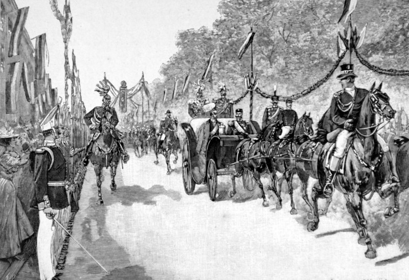 Czar of Russia Nicholas II in Breslau, in 1896