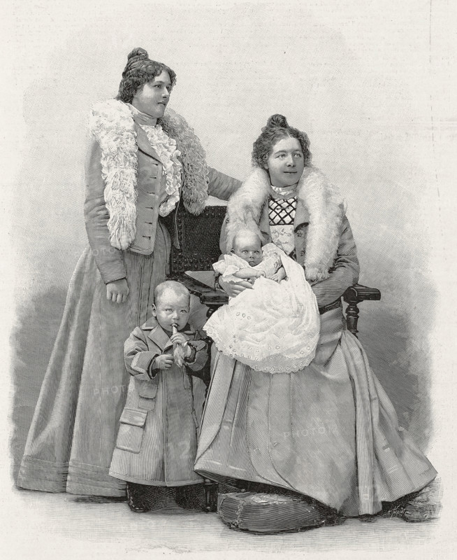Famille du président Krüger, en 1900.