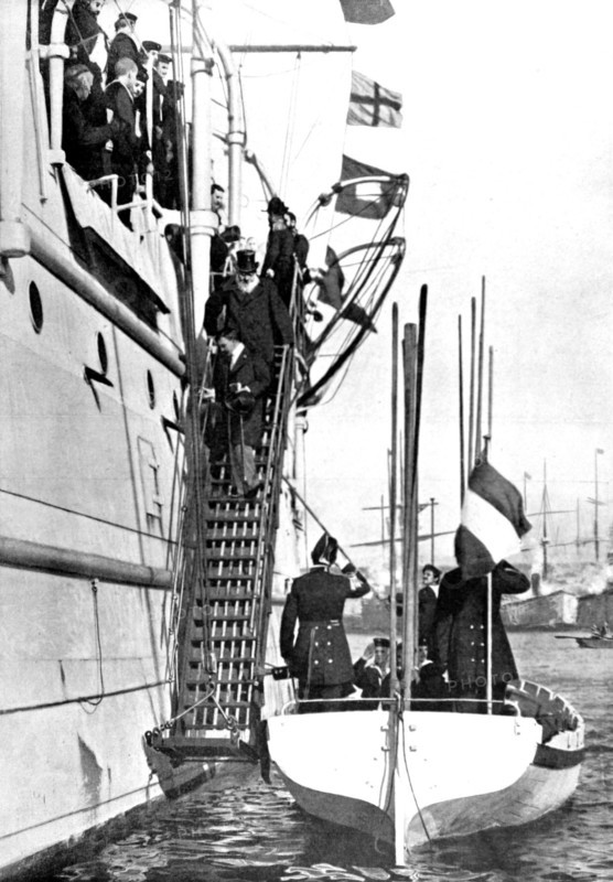 Boer War. 
Arrival of President Krüger in Marseilles, in 1900.