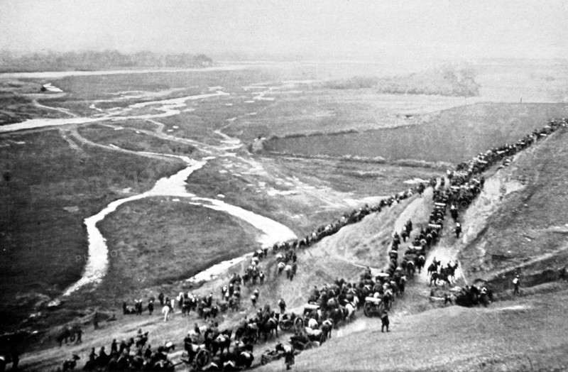 Balkan War. 
Retreat of the Turkish army in Macedonia, 1912