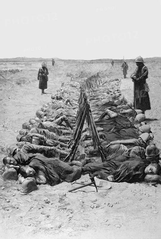 Boer War. 
British soldiers sleeping in a field in the outskirts of Colesberg (1900)