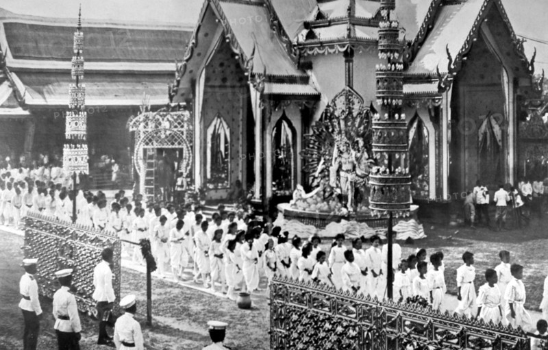 Funérailles de S.M. Chulalongkorn, roi du Siam, à Bangkok en 1910