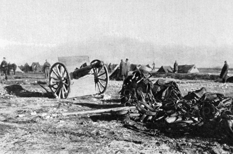 Première Guerre Mondiale.
Les Serbes à Scutari, en Albanie (1916).