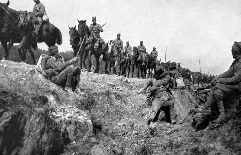 World War I. 
Movements of the Serbian army in October 1916