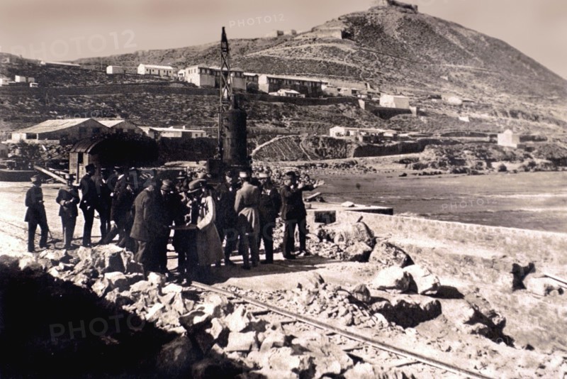 Mr Steeg, General Resident of France, visiting Agadir harbour, 1928
