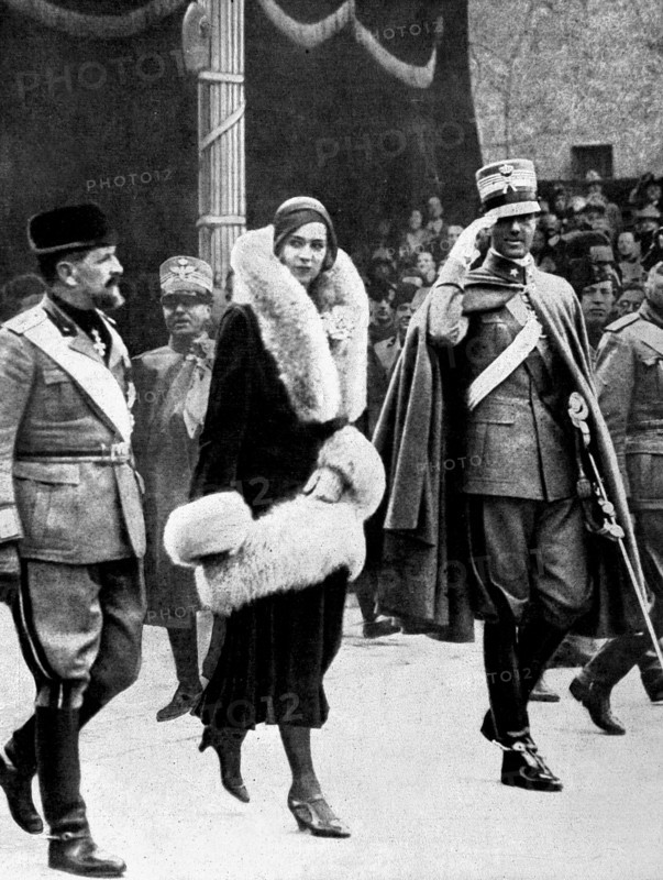 Princess Maria Jose and Prince Humbert attending the March 22 celebrations in Torino, 1931
