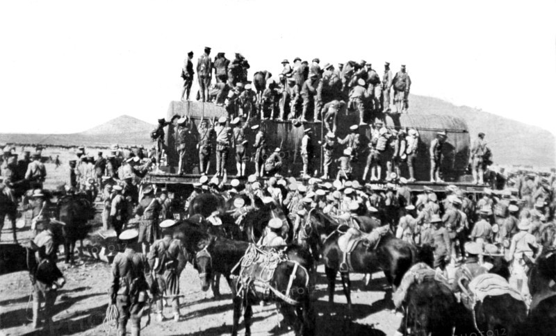 Civil war in Mexico. Federal troops in the province of Chihuahua