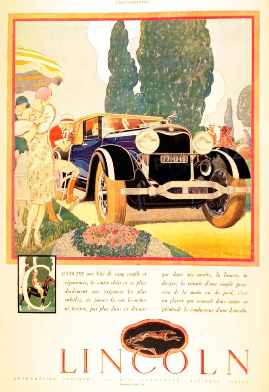 Publicité pour l'automobile Lincoln