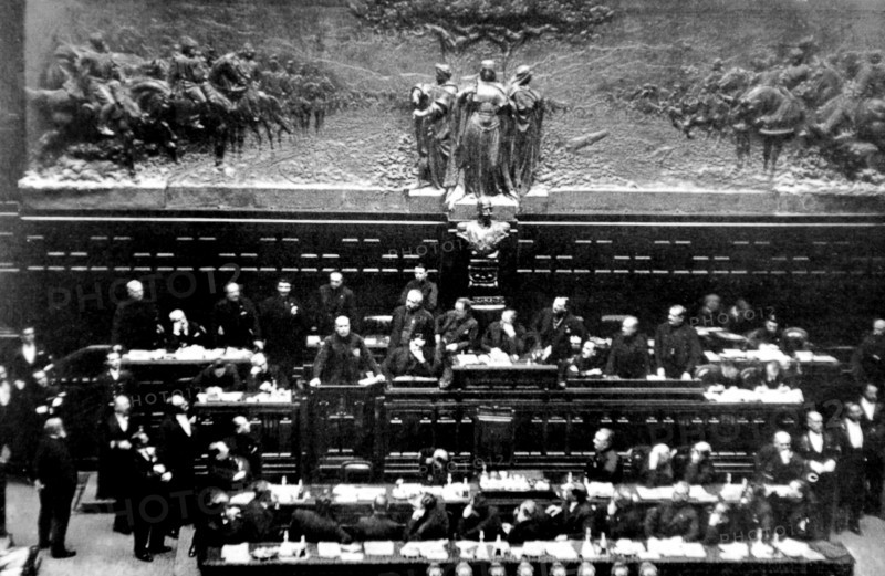 Italie. Dernière séance de la "Constituante" du fascisme (1928)