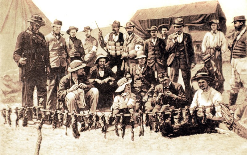 Boer War. A camp at Natal (1900)