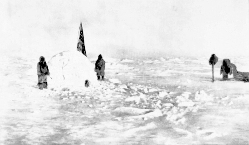 Conquest of the North pole. Photograph taken by Dr Cook (1908)