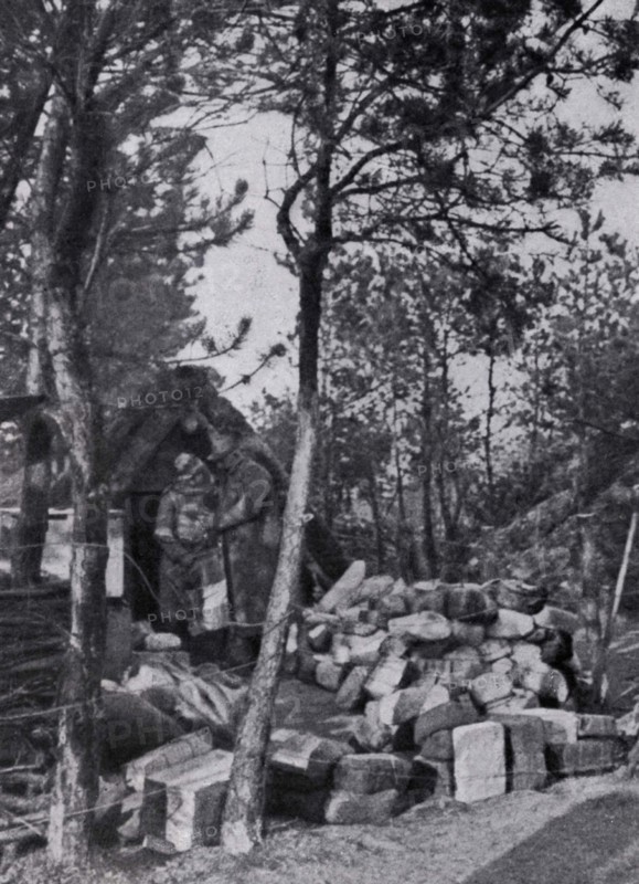 World War I. A post office on the front