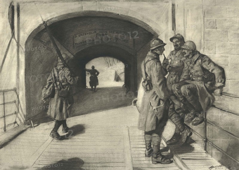 Jonas, North Verdun: Fort Saint Michel entrance inbetween two bombings