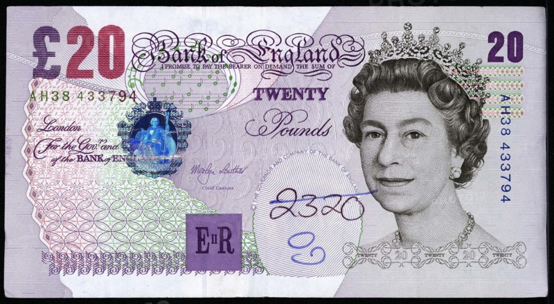 Billet de 20 Livres Sterling