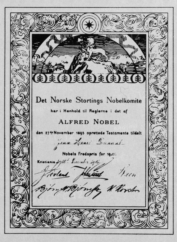 1901, Prix Nobel