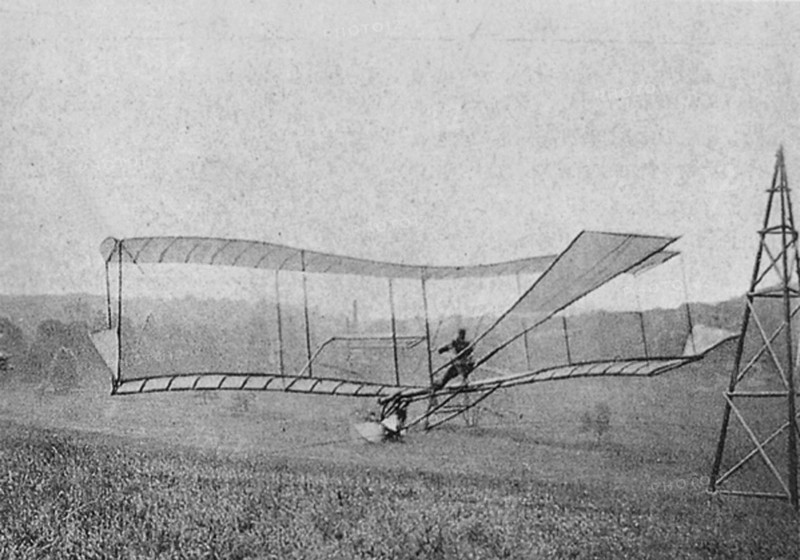 France, Meudon. French officer Ferdinand Ferber achieves one of the first flights in Europe.