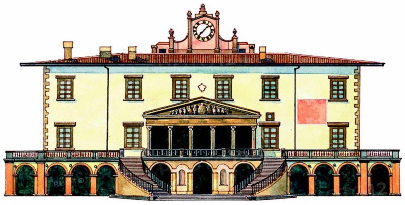 Giuliano de Sangallo
Villa de Poggio a Caiano, près de Florence, qui appartenait aux Médicis
