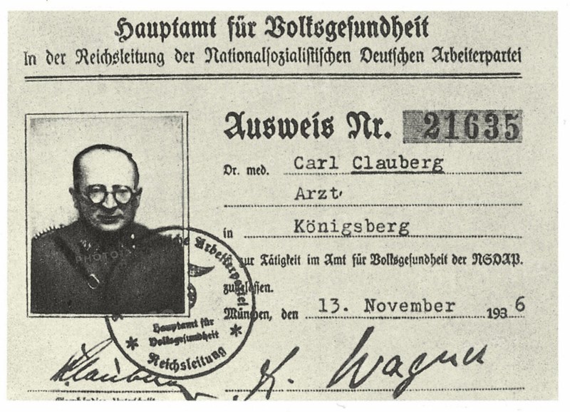 Carl Clausberg Identity Card