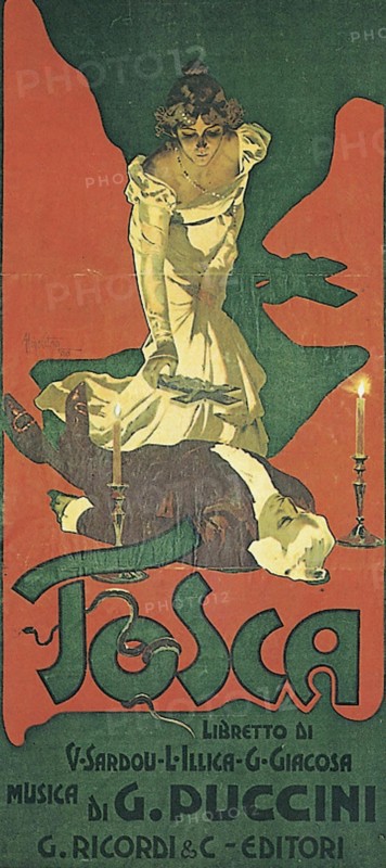 Modern art poster for the "Tosca"