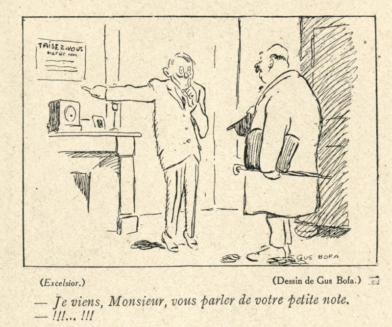 Dessin humoristique paru dans La Baïonnette n°28 du 13 janvier 1916