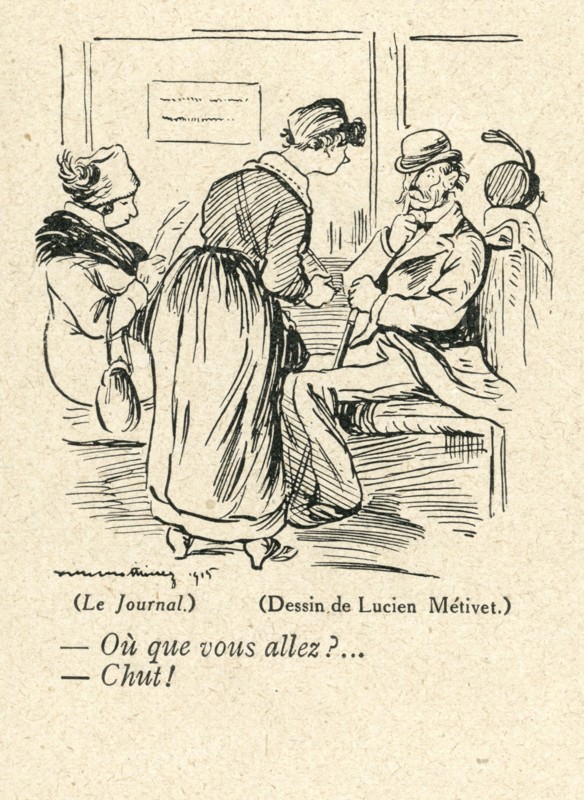 Dessin humoristique paru dans La Baïonnette n°28 du 13 janvier 1916