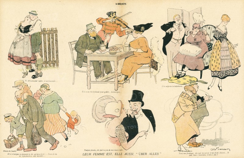 Drawing on published in La Baïonnette in 1916