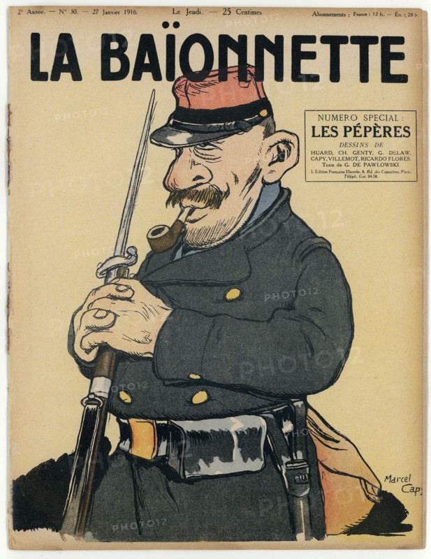 Drawing on published in La Baïonnette in 1916