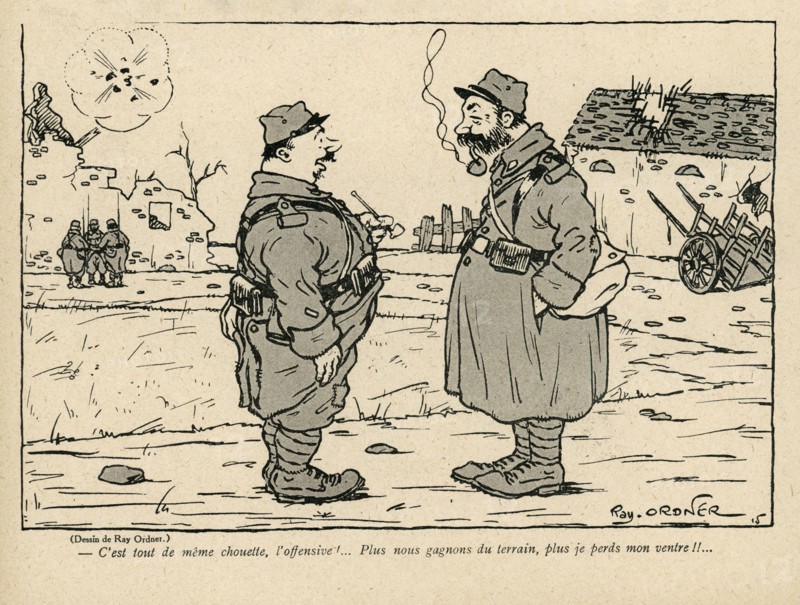 Drawing on published in La Baïonnette in 1916