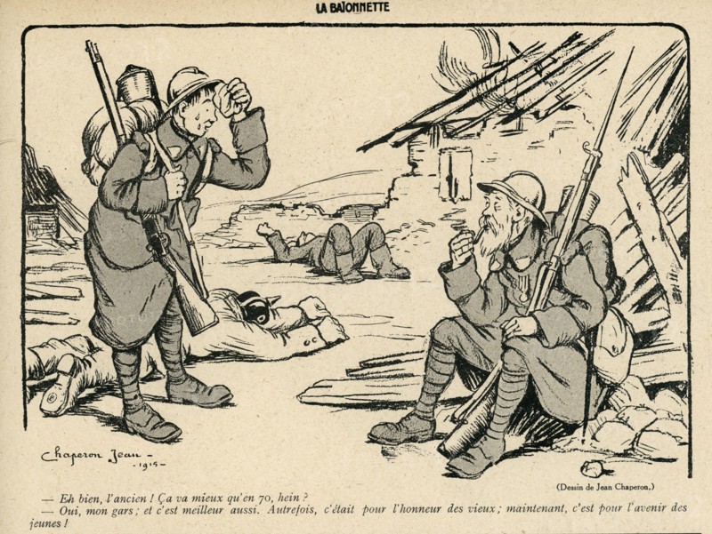 Drawing on published in La Baïonnette in 1916