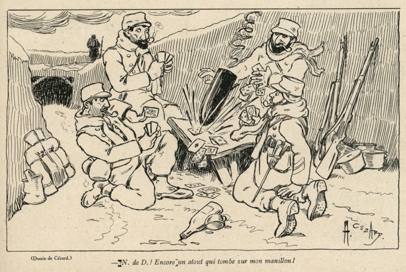 Drawing on published in La Baïonnette in 1916