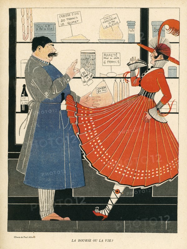 Drawing on published in La Baïonnette in 1916