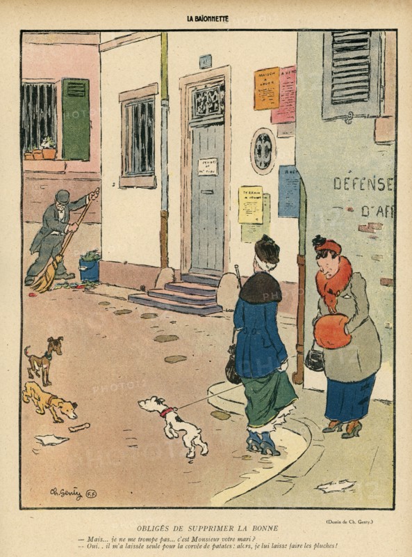 Drawing on published in La Baïonnette in 1916