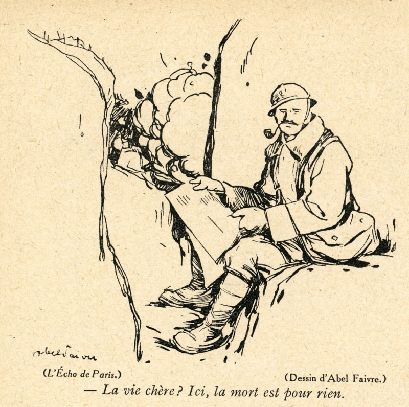 Drawing on published in La Baïonnette in 1916