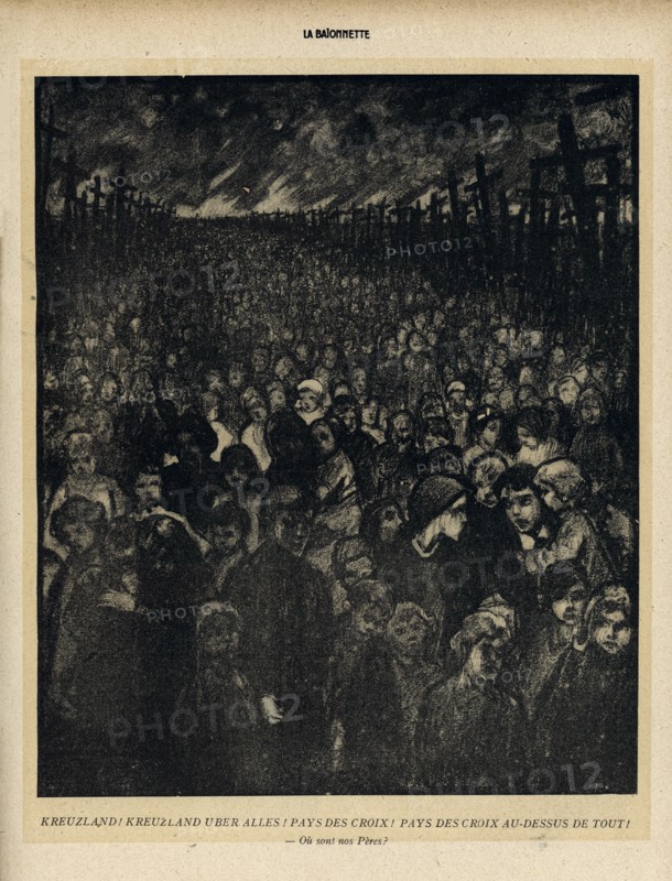 Drawing on published in La Baïonnette in 1916