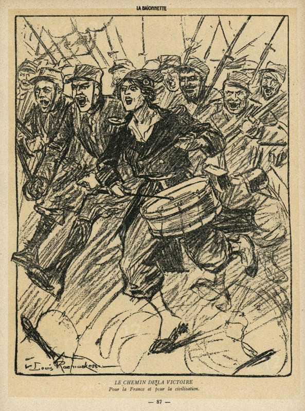 Dessin paru dans La Baïonnette n°32 du 10 février 1916