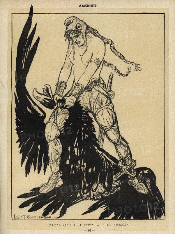 Drawing on published in La Baïonnette in 1916