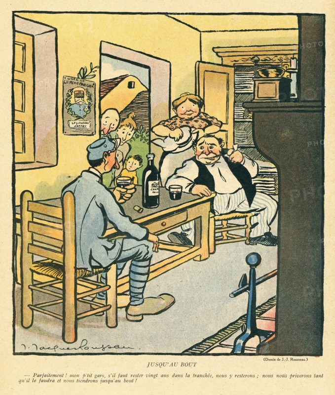 Drawing on published in La Baïonnette in 1916