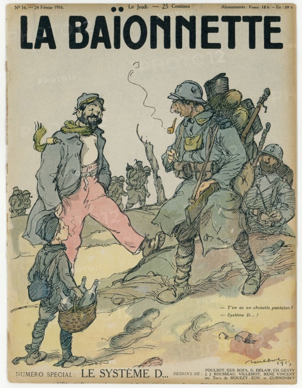 Drawing on published in La Baïonnette in 1916