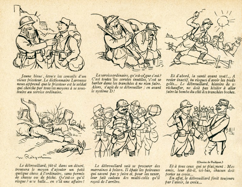 Drawing on published in La Baïonnette in 1916