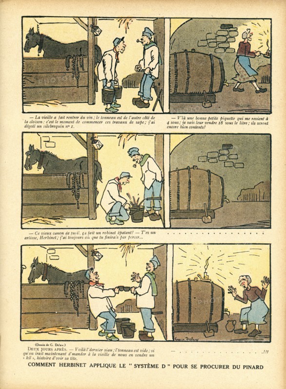 Drawing on published in La Baïonnette in 1916
