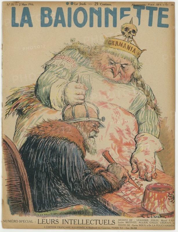 Drawing on published in La Baïonnette in 1916