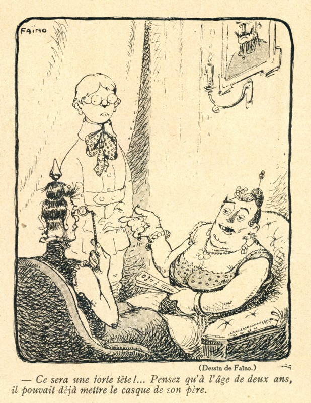 Drawing on published in La Baïonnette in 1916