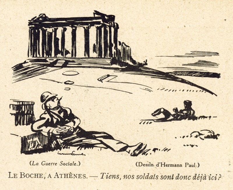 Drawing on published in La Baïonnette in 1916