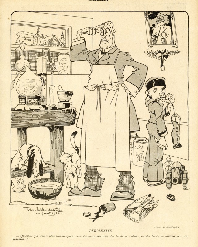 Drawing on published in La Baïonnette in 1916