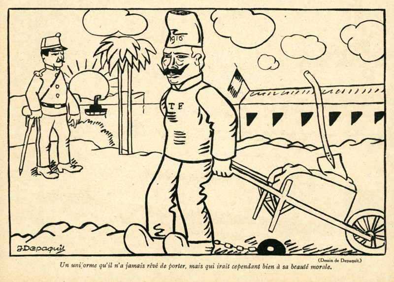 Drawing on published in La Baïonnette in 1916