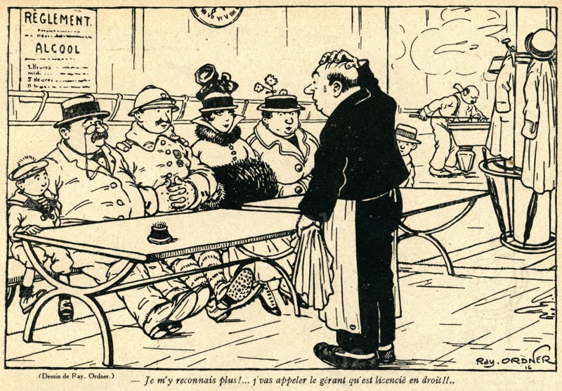 Drawing on published in La Baïonnette in 1916
