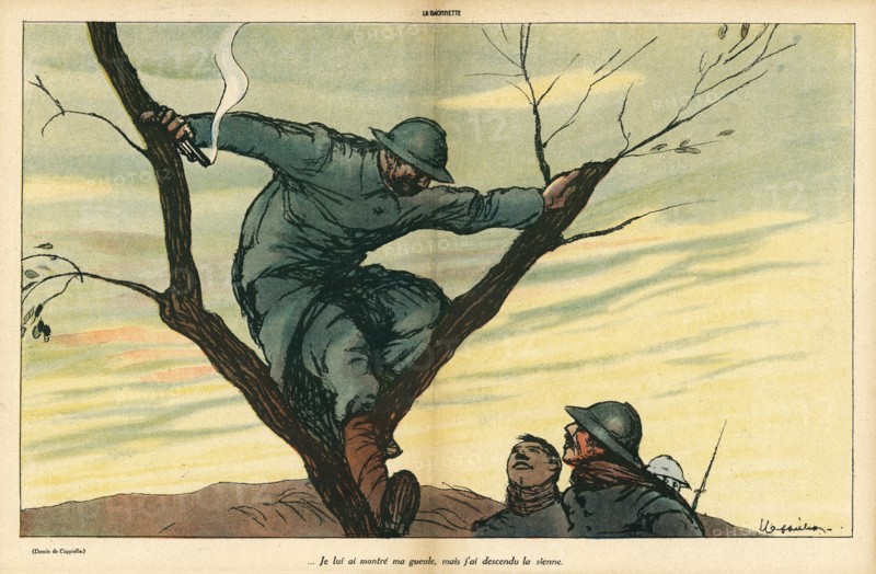 Drawing on published in La Baïonnette in 1916