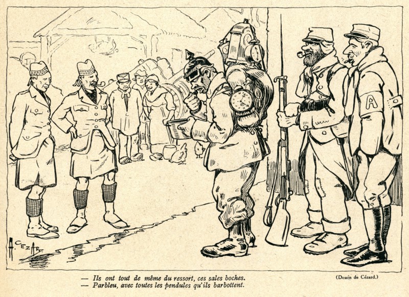 Drawing on published in La Baïonnette in 1916