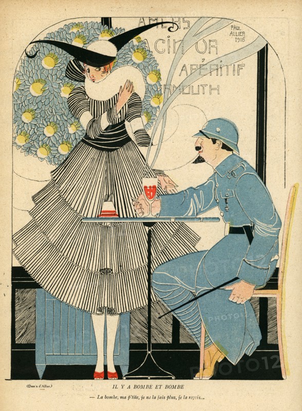 Drawing on published in La Baïonnette in 1916
