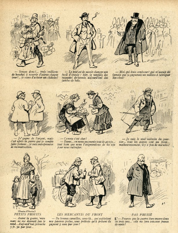 Drawing on published in La Baïonnette in 1916